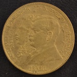 Moeda do Brasil, República, Valor 1000 Reis, " BBASIL ", Ano 1922, Bronze Alumínio, Soberba/FC