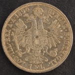 Moeda Estrangeira, IMPÉRIO AUSTRO-HÚNGARO, Valor 1 Florin, Data 1890, Prata, Peso 12 g, Diâmetro  30 mm, MBC/Soberba.