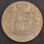 Moeda Estrangeira, INGLATERRA, Rainha Vitória,  Valor 1/2 Crown, Data 1887, Prata, Peso 14 g, Diâmetro 32 mm,  Bem Conservada.