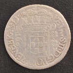 Moeda do Brasil, Colônia - Reinado D.Pedro II, Valor 160 Reis, Data 1699, Prata, Peso 4,83 g, Diâmetro 25 mm, Muito Bem Conservada.