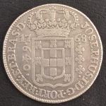 Moeda do Brasil, Colonial, Reinado D.José I, Valor 640 Reis, Data 1768, 2º Tipo - SUBQ, Variante 5A ( Rara ), Peso 17,8 g, Diâmetro 35 mm, Soberba.