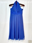 Vestido curto  frente unica  azul  marca - Maria Filo - composiao  tecido crepe .Medida M com 94 cm altura.