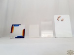 Lote 4 portas retrato  diversos materiais. Medida maior 21X13,5 cm, menor 13X8,5 cm. 1 apresenta pequeno bicado.