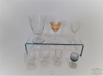 Lote 7 Taças em Cristal Diversos vinho branco e aperitivo. Medida 12 cm a maior e a menor 3 cm de altura Modelos. Medida: