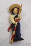 Boneco Gondoleiro Corpo Algodão Rosto Papel Marche. com trajes tipicos decada de 40. Medindo: 27cm de altura