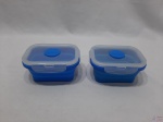 Lote de 2 innovawares em silicone da Consul. Medindo 12,5cm x 9,5cm x 6,5cm de altura.