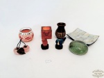 Lote 8 Peças Decorativas Diversas sendo 1 Centro de Mesa, 1 Peso de papel, 1 Vaso , 1 Cereja, 2 Porta Velas, 2 Elefantes sob peanha.  Medidas Centro de Mesa 13 x 13 cm, Vaso 8 cm altura , Porta Velas 6 e 5 cm altura , Peso 8 cm diametro, Cereja 7 cm altura.