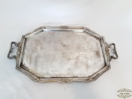 Bandeja  retangular modelo lacinho ,Espessurada a Prata Fracalanza. Medida 50 cm x 34 cm.