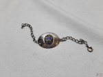Pulseira em prata de lei com Brasão do Exercito Brasileiro. Pesando 13 gramas.