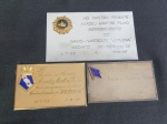 Militaria - Três placas em homenagem ao Capitão tenente Amadeu Martire Filho. Medindo: 6 x 10 cm, 6,5 x 10 cm e 8,5 x 14 cm.