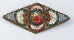 Antigo broche Italiano anos 50 montado em mosaico. Medindo: 4.5 x 2 cm.
