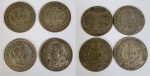 Numismática, Brasil, 4 Moedas de 2000 réis, sendo 3 dos anos 1924, 1928 e uma do centenário (1822-1922).