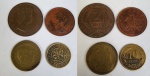 Numismática - 4 (Quatro) moedas estrangeiras.