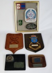 Militaria  - Cinco Placas / Escudos, pertencentes ao General do Exercito Brasileiro, Carlos Tinoco Ribeiro Gomes (1928 - 2018). Medindo menor; 13x10 cm e maior: 25x25cm.