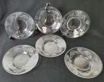 Seis pires  em cristal translucido. Medindo: 2,5 x 15 cm.
