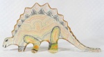 PALATNIK – Escultura cinética representando dinossauro em resina de poliéster de manufatura Abraham Palatnik. Medindo 14,5 cm de altura por 29 cm de comprimento. 