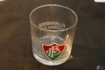 Copo De Whisky Vidro Oficial Fluminense Futebol Club. SELADO. MEDINDO: 8CM DE DIAMETRO X 8,5CM DE ALTURA