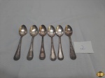 6 Colheres de Chá em Prata 90 Fracalanza Modelo Lacinho.