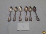 6 Colheres de café em Prata 90 Fracalanza Modelo Lacinho.