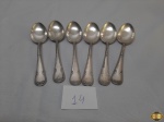 6 Colheres de Sobremesa em Prata 90 Fracalanza Modelo Lacinho