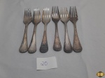 6 Garfos de Peixe em Prata 90 Fracalanza Modelo Lacinho