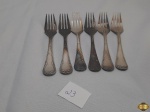 6 Garfos de Peixe em Prata 90 Fracalanza Modelo Lacinho
