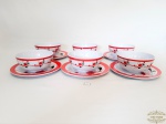 Lote 12 Peças sendo 6 Bowl e 6 Pratos em Melanina Floral. Medidas Bowl 12 cm diametro x 5,5 cm altura e 6 Pratos 17 cm diametro.