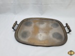 Enorme bandeja retangular em prata 90 Cristofoli. Medindo 50cm x 42,5cm x 56,5cm alça alça.