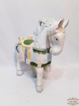 Enfeite Escultura Cavalo Pintado a mão em MadeiraArtesanal