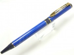 WATERMAN PARIS - Impecável caneta Esferográfica , raro modelo em laca preciosa azul cobalto com guarnições em metal espessurado a ouro . Waterman Paris , França século XX . Perfeito estado de conservação , acondicionada em estojo original com manual e carga . sem uso .