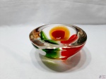 Cinzeiro bowl em grosso vidro de murano italiano. Medindo 19cm de diâmetro x 9,5cm de altura, pesando aproximadamente 3,5 kg.