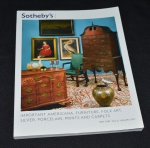 Catálogo de leilões da renomada casa de leilões SOTHEBY'S com fotos e descrições de peças de antiguidades e colecionismo.