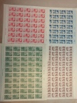 BRASIL - quatro folhas de selos brasileiros
