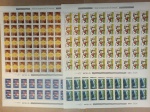 BRASIL - quatro folhas de selos brasileiros