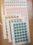 BRASIL - cinco folhas de selos brasileiros