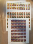 BRASIL - 3 folhas de selos brasileiros