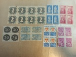 BRASIL - lote de quadras de selos brasileiros
