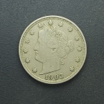 USA - Prata 5 cents 1903