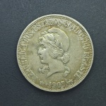 1000 réis 1907 prata x gramas, excelente estado de conservação