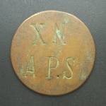 RARA Ficha em cobre, era usada no Leprosário de Itapuã - muito difícil de aparecer.