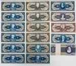 Numismática - Lote contendo 17 cédulas diversas em bom estado de conservação.