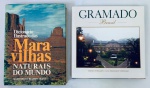 Dois livros, sendo: Dicionário Ilustrado das Maravilhas Naturais do Mundo, 1980, constando 455 páginas; e Gramado - Brasil, Leonid Streliaev, Luis Fernando Verissimo, constando 206 páginas.