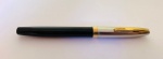 Caneta tinteiro Sheaffer Lifetime, corpo na cor preta, tampa em aço, pena em ouro 14K. Em perfeitas condições. Necessita apenas troca de cartucho.