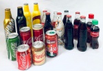 Colecionismo - Lote contendo 20 latas e garrafas de Coca-Cola, Brahma e Skol diversas colecionáveis cheias e vazias.