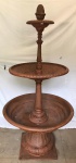 FER FORGE - Bela fonte /chafariz em fer forge de grandes proporções, 3 bacias encimada por pinha. Med, 160x80 cm. Acompanha bomba.