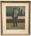 QUADRO - SOBRAGIL GOMES CARÔLLO - "Óleo sobre Eucatex", assinado, datado e localizado. RIO/1959. Med. 45x37 cm e 64x55 cm. Marcas do tempo.