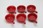 DIVERSOS - Petites Cassaroles, lote de 6 potinhos vermelho.