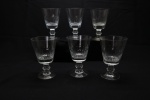 CRISTAL - Lote de 6 taças vinho tinto lapidadas. Alt. 14 cm.