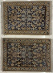 TAPETES - Pandan de tapetes com cor predominante cinza. Med. 83x68 cm.