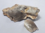 Duas pedras de cristal de rocha. 7 x 18 x 13cm.